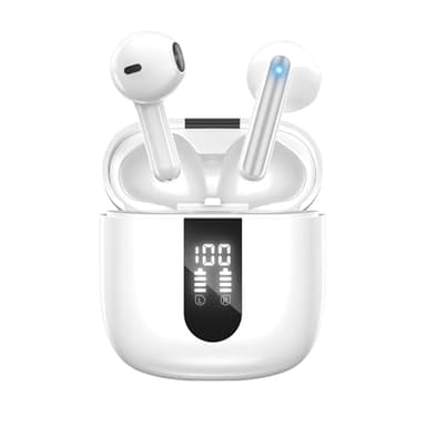 JBES Cuffie Bluetooth, Auricolari Bluetooth 5.4 In Ear Stereo con 4 Microfono ENC, 60 Ore Cuffiette Wireless Cancellazione Rumore, IP5 Auricolare per iPhone e Androide, Earbuds (perla)