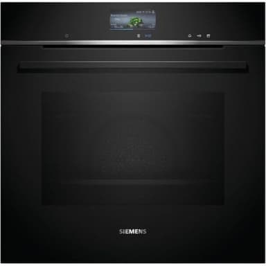 Siemens HR776G1B1, iQ700 Smarter Forno da incasso con funzione vapore, 60 x 60 cm, Made in Germany, nero, activeClean pirolisi & idrolisi humidClean, Air Fry, programmi automatici, touch screen