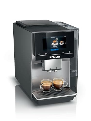 Siemens Macchina da caffè EQ700 Classic TP715D01, controllo app, Cold Brew, intuitivo display full touch, fino a 10 individ. Creazioni di caffè preferite, pulizia automatica a vapore, 1500 W,