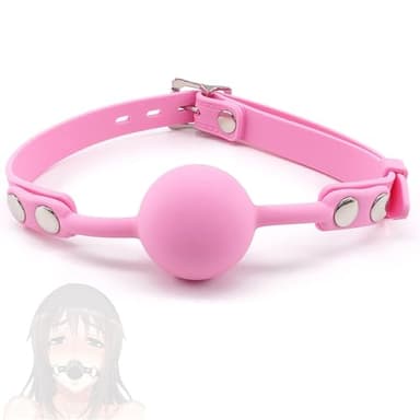 Pallina in silicone rosa regolabile, oggetti di scena per giochi di ruolo per feste