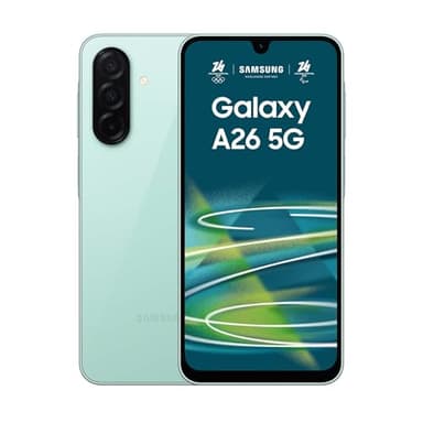 Samsung Galaxy A26 5G, Smartphone con Funzioni intelligenti, 3 anni di Garanzia del produttore, Display Super AMOLED 6.7”, 6GB RAM, 128GB, 5.000 mAh, memoria espandibile, Mint [Versione Italiana]