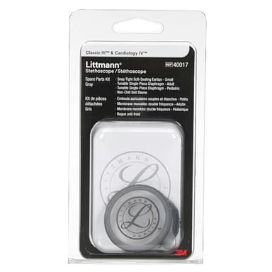 3M Littmann Ricambi per stetoscopio Classic III e Cardiology IV - Kit grigio, 40017