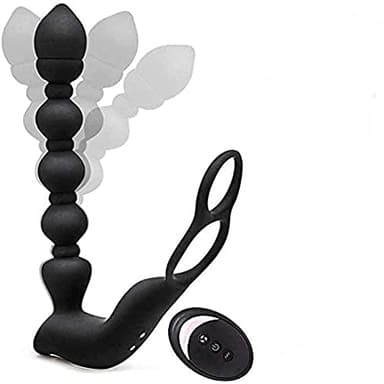 - M-Assaggiatore Ŝiliçone Pluĝ Ānalẹ Vībranťe da Donna Uomo,Måssaĝgiaťore Prosťatå Catena Di Palline Ānali Vībraťore Wireless Butț Pluĝ Vībraťori con Telecomando, Ānal Bead Ġiocaťtoli De
