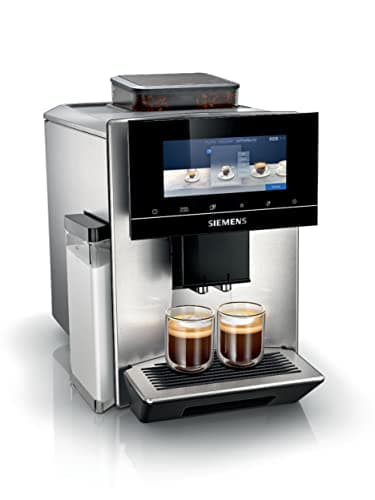 Siemens Macchina da caffè EQ900 TQ903D03, controllo app, display full touch, modalità barista, aromaBoost, riduzione del rumore, pulitura automatica del vapore, 1500 W, acciaio inox