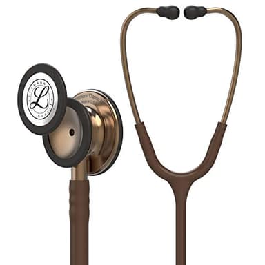 3M Littmann Stetoscopio per il monitoraggio Classic III, testina con finitura rame, tubo auricolare marrone cioccolato, 69 cm, 5809