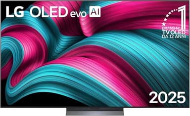 LG OLED evo AI C5 77 pollici, Smart TV 4K, Processore α9 Gen8, Brightness Booster, webOS con AI, Dolby Vision & Atmos, Gaming con VRR e GSYNC 4K@144Hz, OLED77C55LA 2025