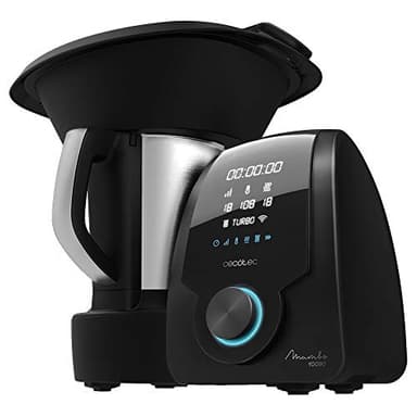 Cecotec Robot di Cucina Mambo 10090. 1700 W, App, Cucchiaio MamboMix, Caraffa Habana in Ceramica, 30 Funzioni, Bilancia, Caraffa in Acciaio Inossidabile da 3,3 Litri, Ricettario