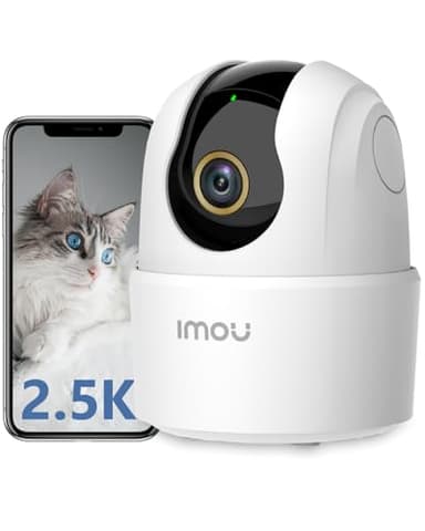 Imou 4MP Telecamera Wi-Fi Interno Videocamera Sorveglianza 2.5K, Rilevamento Umano, Audio Bidirezionale, Tracciamento di Movimento con Sirena, Compatibile con Alexa, Rotazione a 360°, 2.4Ghz Ranger 2C