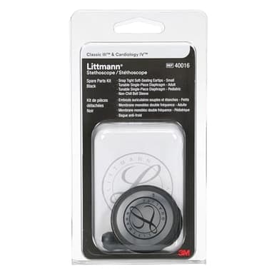 3M Littmann Ricambi per stetoscopio Classic III e Cardiology IV - Kit nero, 40016