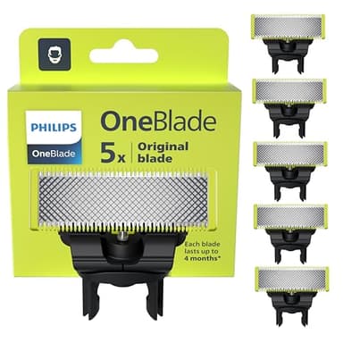 Philips OneBlade Original lame, compatibili con tutti i modelli OneBlade e OneBlade Pro, 5 pezzi (modello QP250/50)