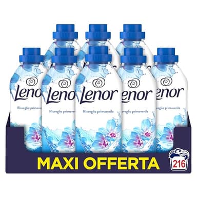 Lenor Ammorbidente Lavatrice Concentrato 216Lavaggi (8X27), Risveglio Primaverile, Lenzuola Che Profumano Di Pulito Fino A 1 Settimana