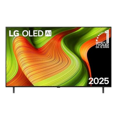 LG OLED AI B5 TV 55 pollici, Smart TV 4K, Processore α8 Gen2, webOS con AI, Dolby Vision e Atmos, Gaming con VRR, GSYNC e FreeSync 4K@120Hz, 4 HDMI 2.1, Alexa, OLED55B56LA 2025